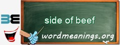 WordMeaning blackboard for side of beef